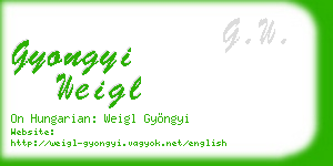 gyongyi weigl business card